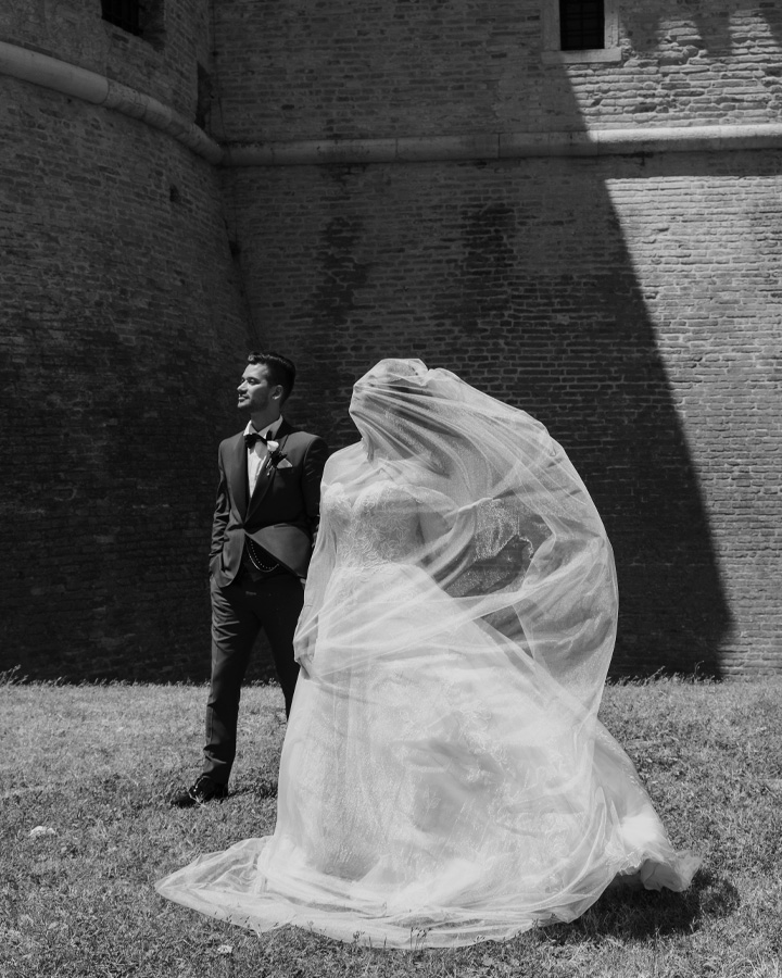Sposi alla Rocca Roveresca, Senigallia – Fotografo matrimonio Senigallia